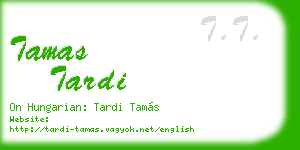 tamas tardi business card